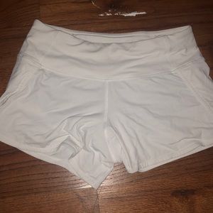Lulu lemon white shorts!!! New